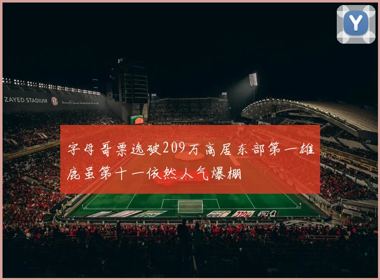 字母哥票选破209万高居东部第一雄鹿虽第十一依然人气爆棚